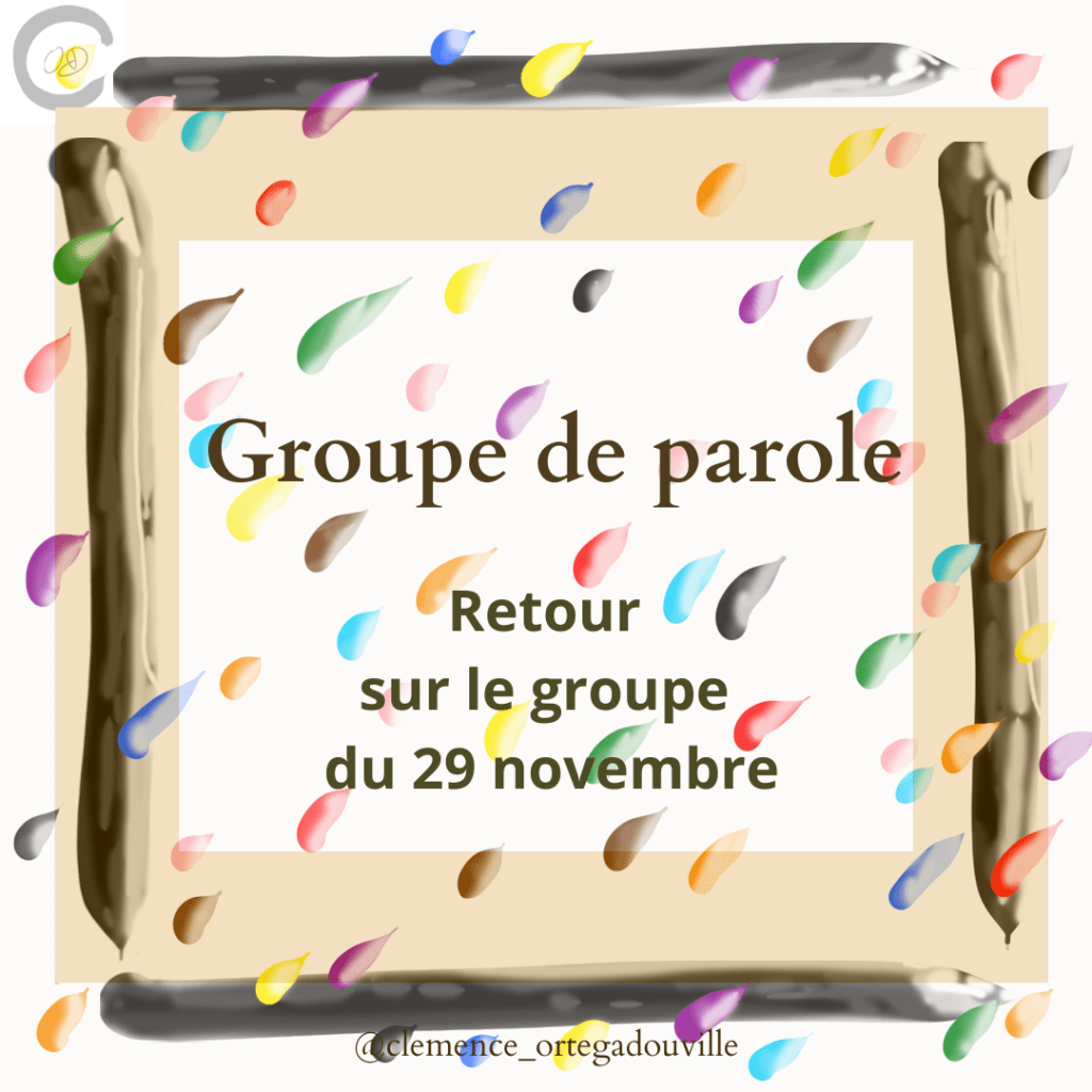 Retour sur le groupe de parole du 29&nbsp;novembre